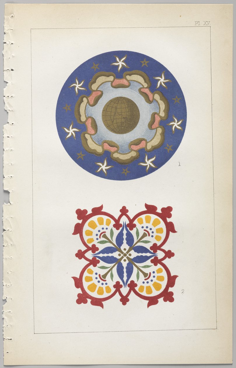 A arte do design decorativo: com um apêndice, dando as horas do dia em que as flores abrem, publicado pela Day & Son, Londres, 1862 de Christopher Dresser