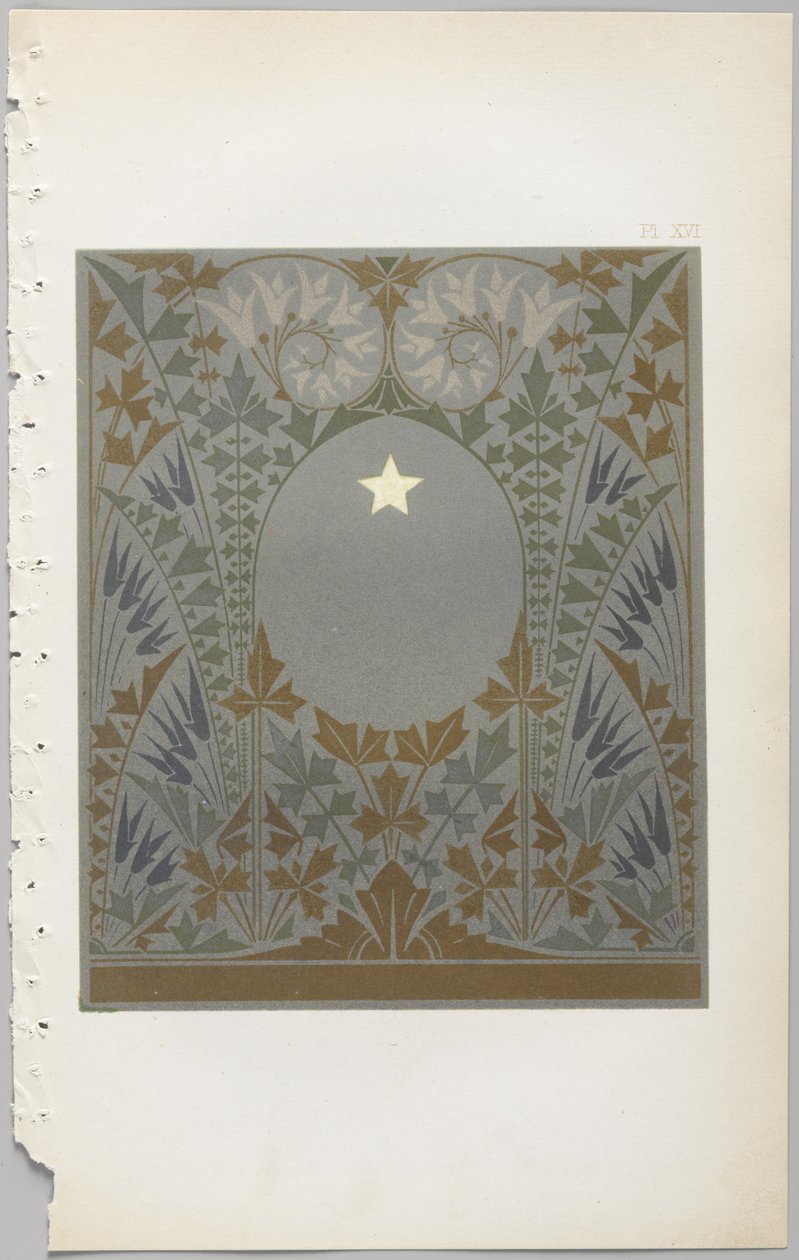 A arte do design decorativo: com um apêndice, dando as horas do dia em que as flores abrem, publicado pela Day & Son, Londres, 1862 de Christopher Dresser