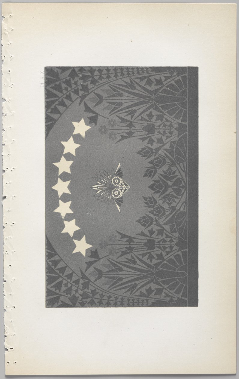 A arte do design decorativo: com um apêndice, dando as horas do dia em que as flores abrem, publicado pela Day & Son, Londres, 1862 de Christopher Dresser