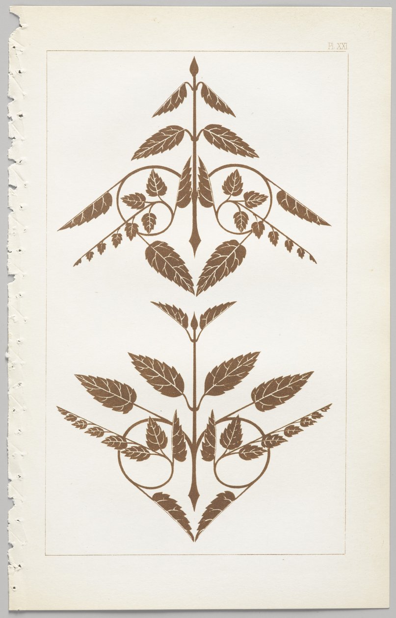 A arte do design decorativo: com um apêndice, dando as horas do dia em que as flores abrem, publicado pela Day & Son, Londres, 1862 de Christopher Dresser