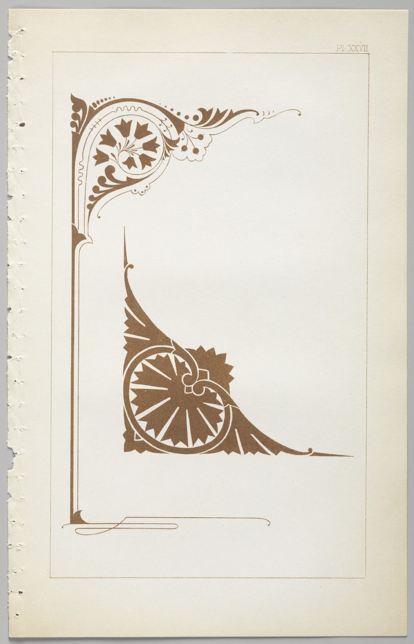 A arte do design decorativo: com um apêndice, dando as horas do dia em que as flores abrem, publicado pela Day & Son, Londres, 1862 de Christopher Dresser