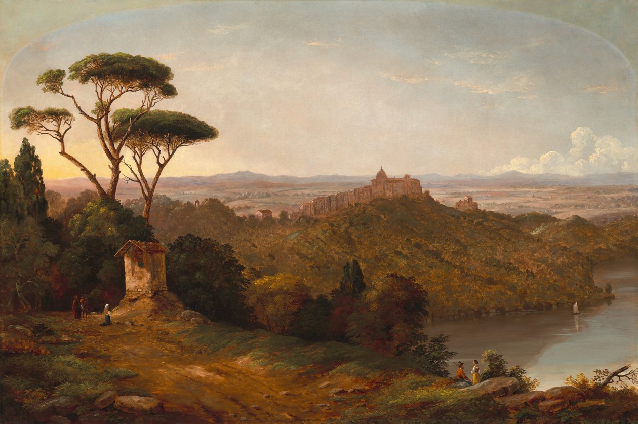 Castelo Gondolfo, Lago Albano, Itália de Christopher Pearse Cranch