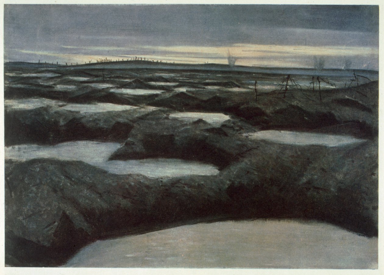 Depois de um empurrão, de artistas britânicos na frente, continuação da frente ocidental, 1918 de Christopher Richard Wynne Nevinson