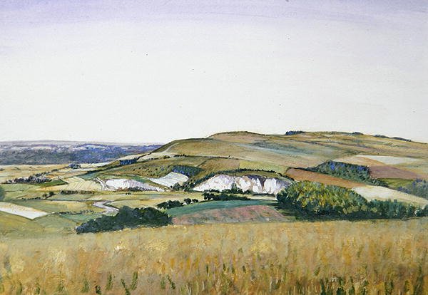 Amberley (aguarela e guache sobre papel) de Christopher Richard Wynne Nevinson
