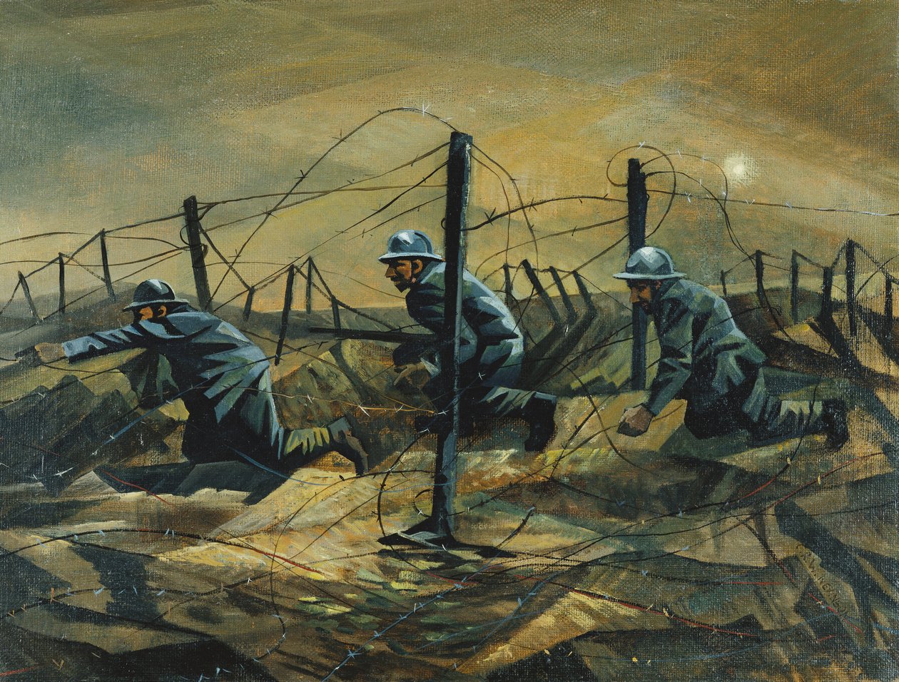 Nas trincheiras, 1917 de Christopher Richard Wynne Nevinson