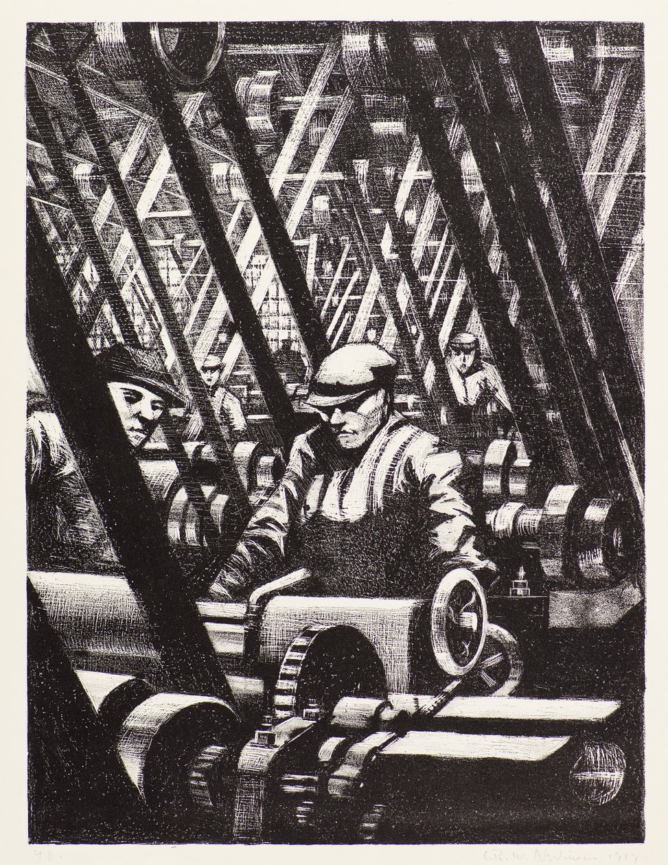 Fazendo o motor de Christopher Richard Wynne Nevinson