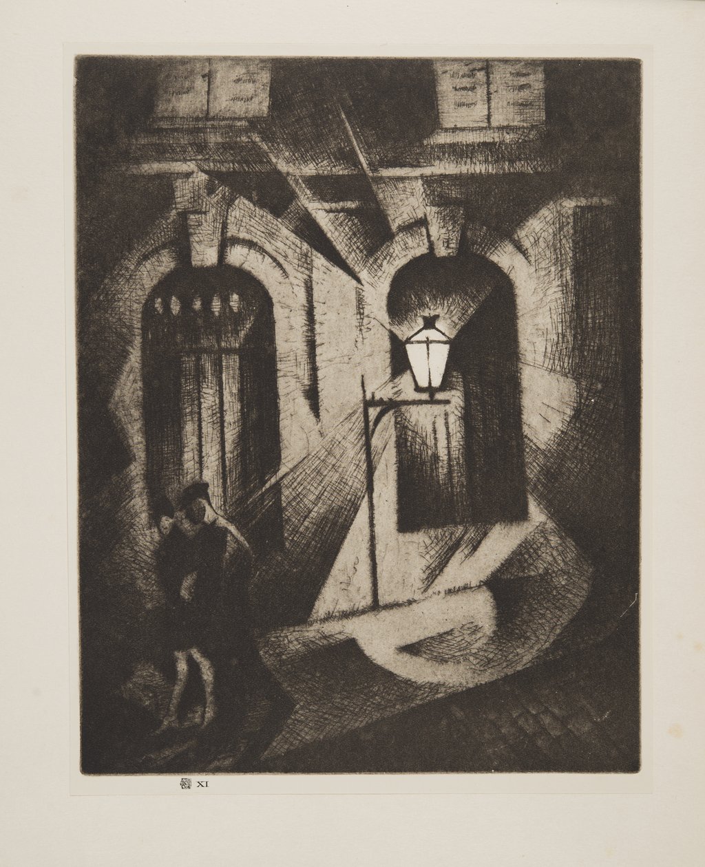 Noite sinistra de Paris, pub.1929 (gravura) de Christopher Richard Wynne Nevinson