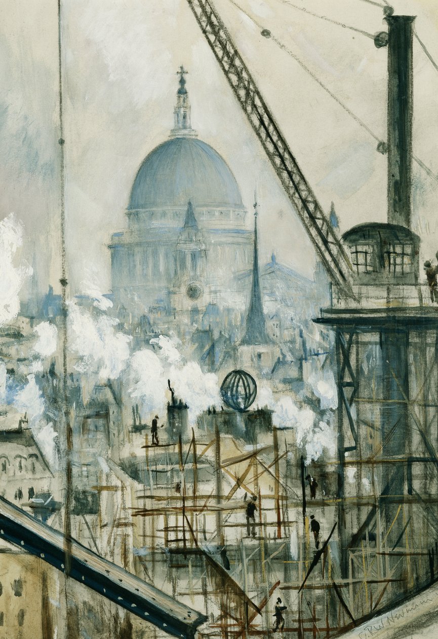 St. Paul "s do Telegraph Building, Fleet Street, de Christopher Richard Wynne Nevinson