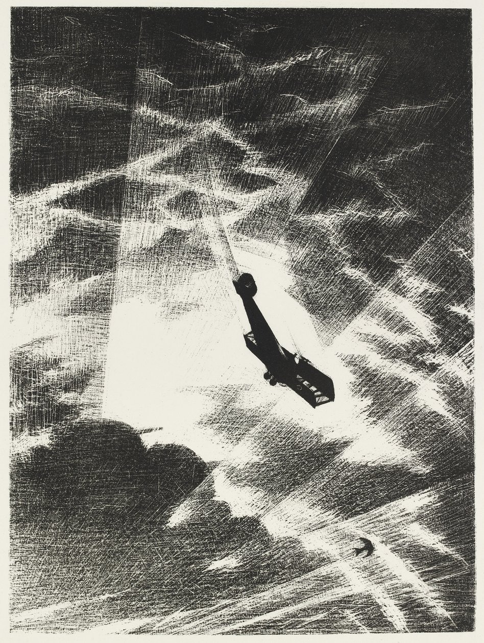 Descendo em um Taube, 1917 de Christopher Richard Wynne Nevinson
