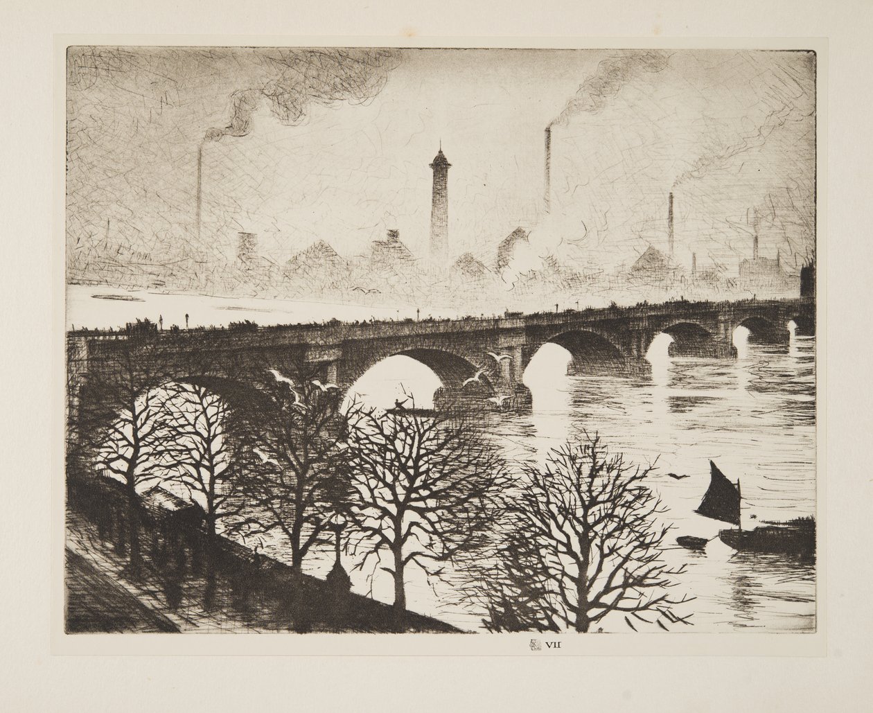 Waterloo Bridge from a Savoy Window, pub.1925 (gravura) de Christopher Richard Wynne Nevinson