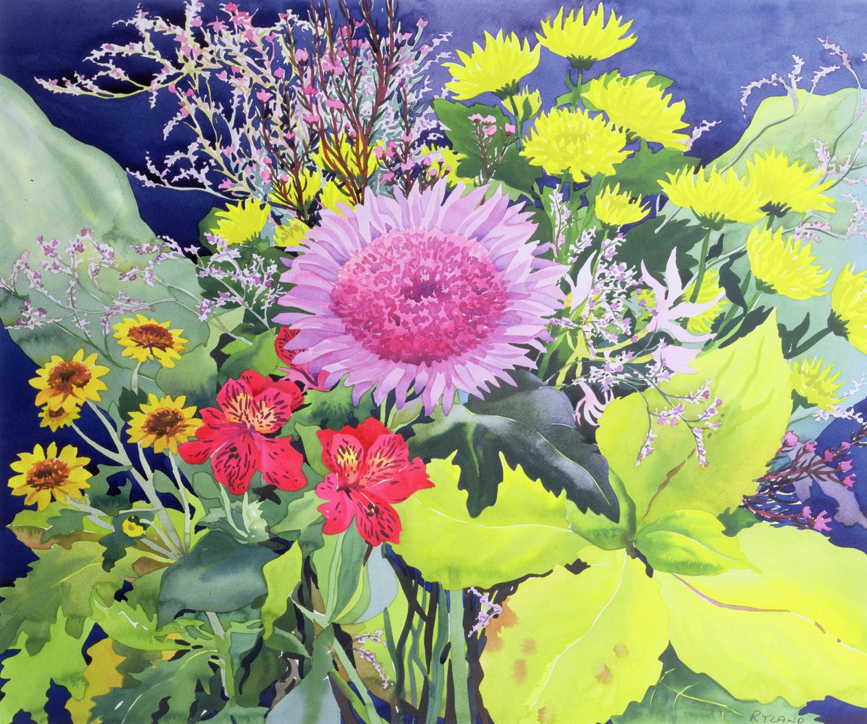 Flores em Dezembro de 2005 (aguarela sobre papel) de Christopher Ryland