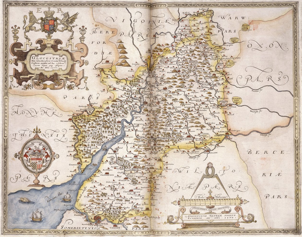 Gloucester (condado), 1579 de Christopher Saxton
