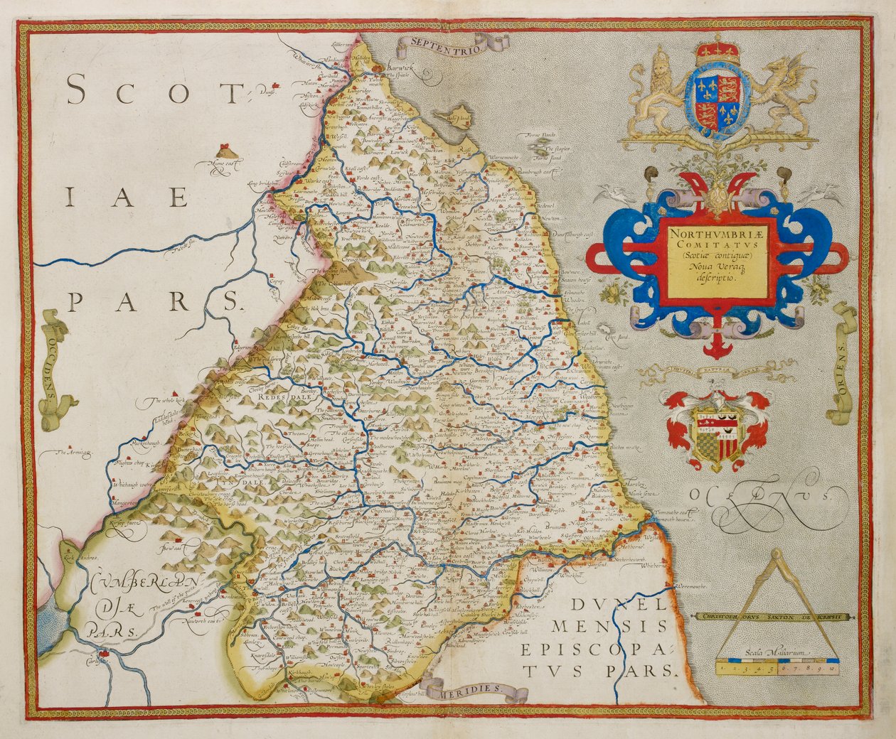 Mapa de Northumbria, de 