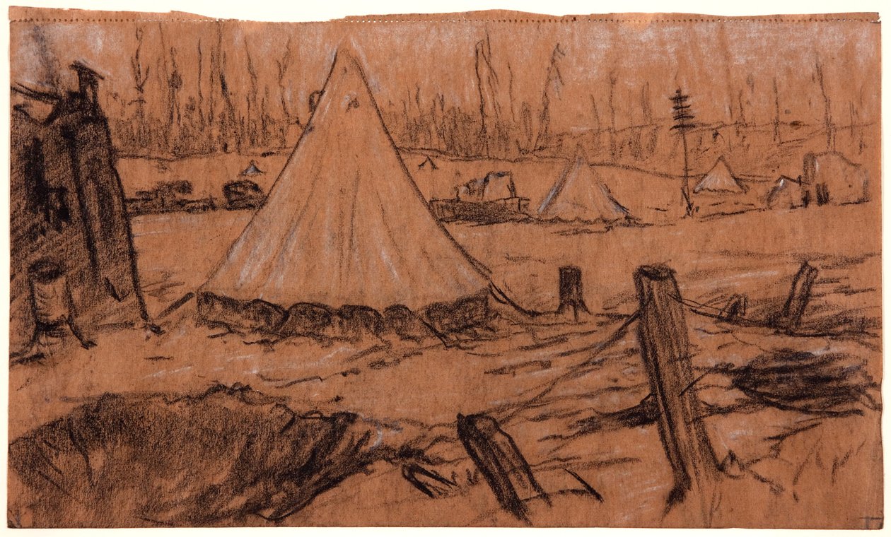 Um grupo de tendas, c1914. de Christopher Williams