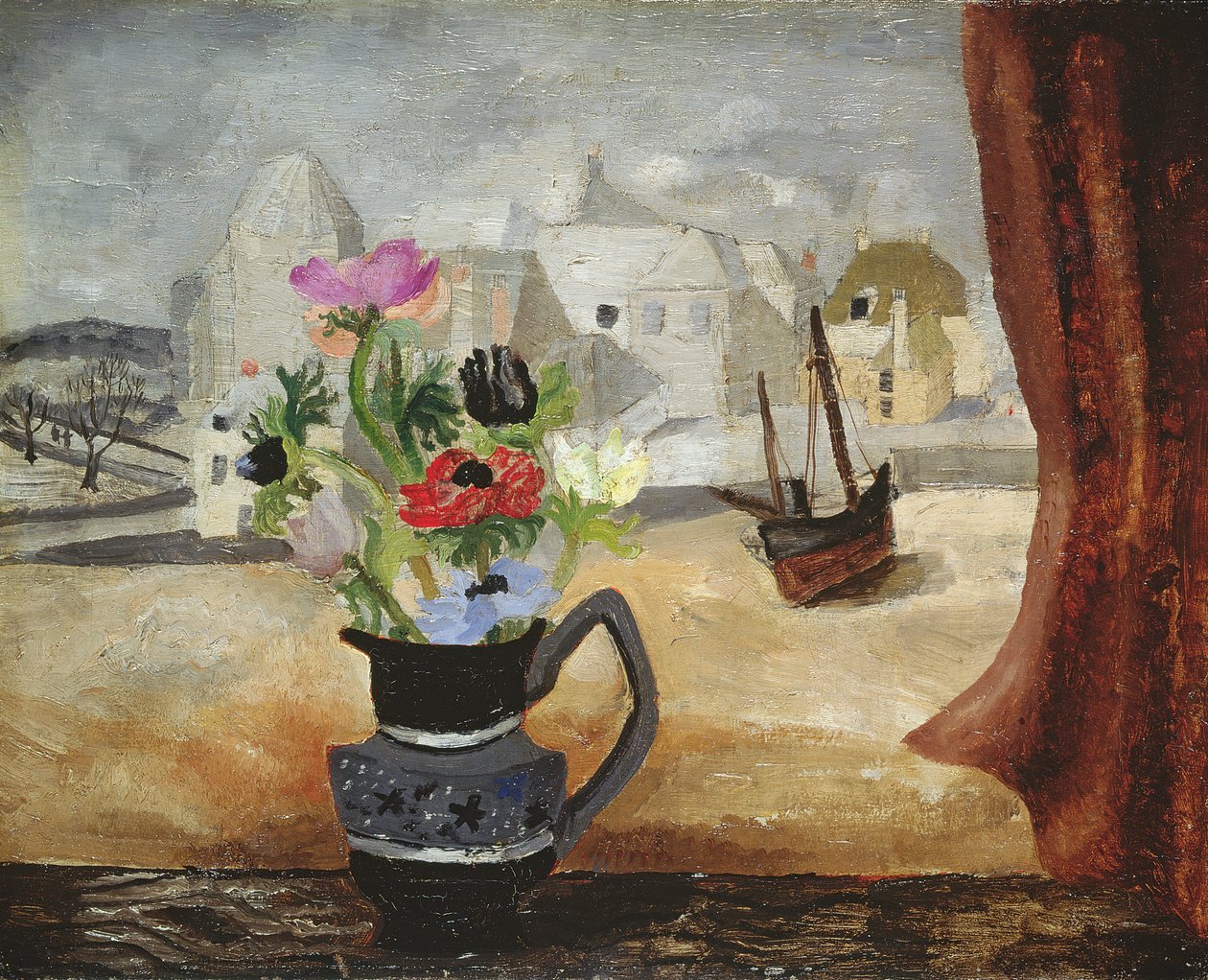 Anêmonas em uma janela da Cornualha de Christopher Wood