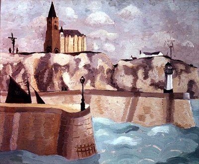 Igreja no penhasco, Dieppe, 1929 de Christopher Wood