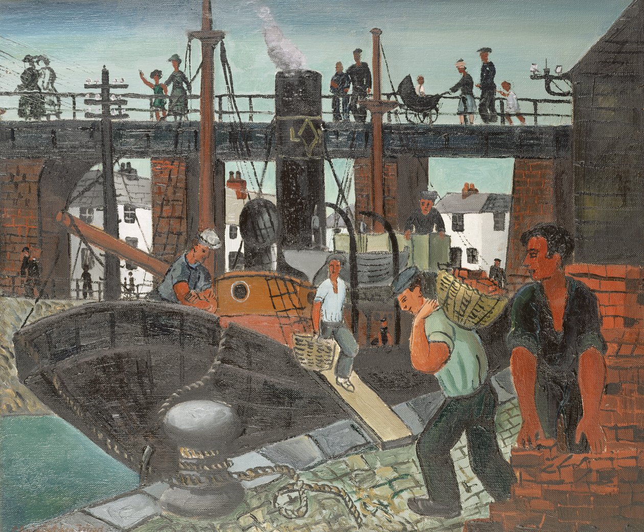 Carregando os barcos, St. Ives de Christopher Wood