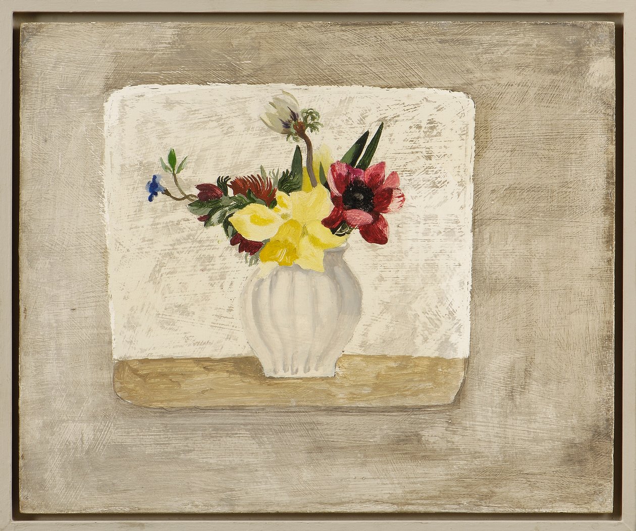 Flores da Primavera em um frasco branco, c.1928 de Christopher Wood