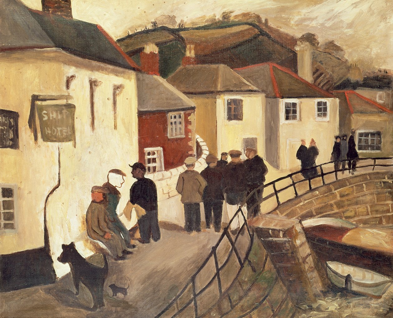 O navio Hotel, Mousehole, Cornwall, 19289 de Christopher Wood