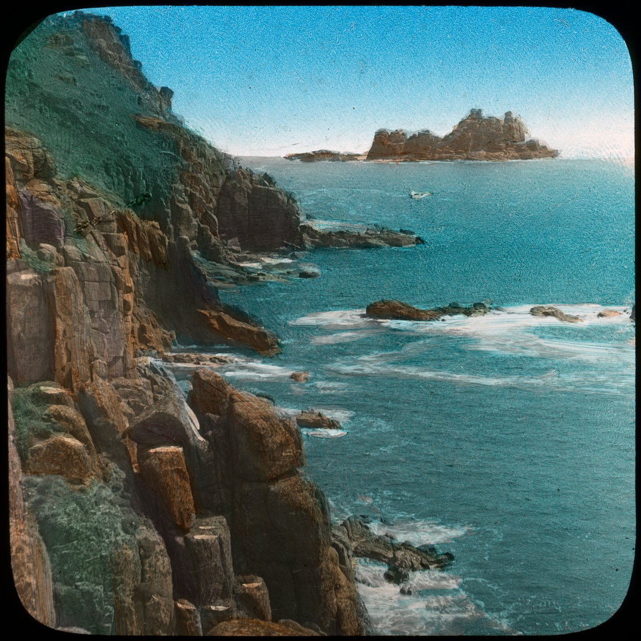 Lands End, Cornwall, final do século XIX ou início do século XX de Church Army Lantern Department