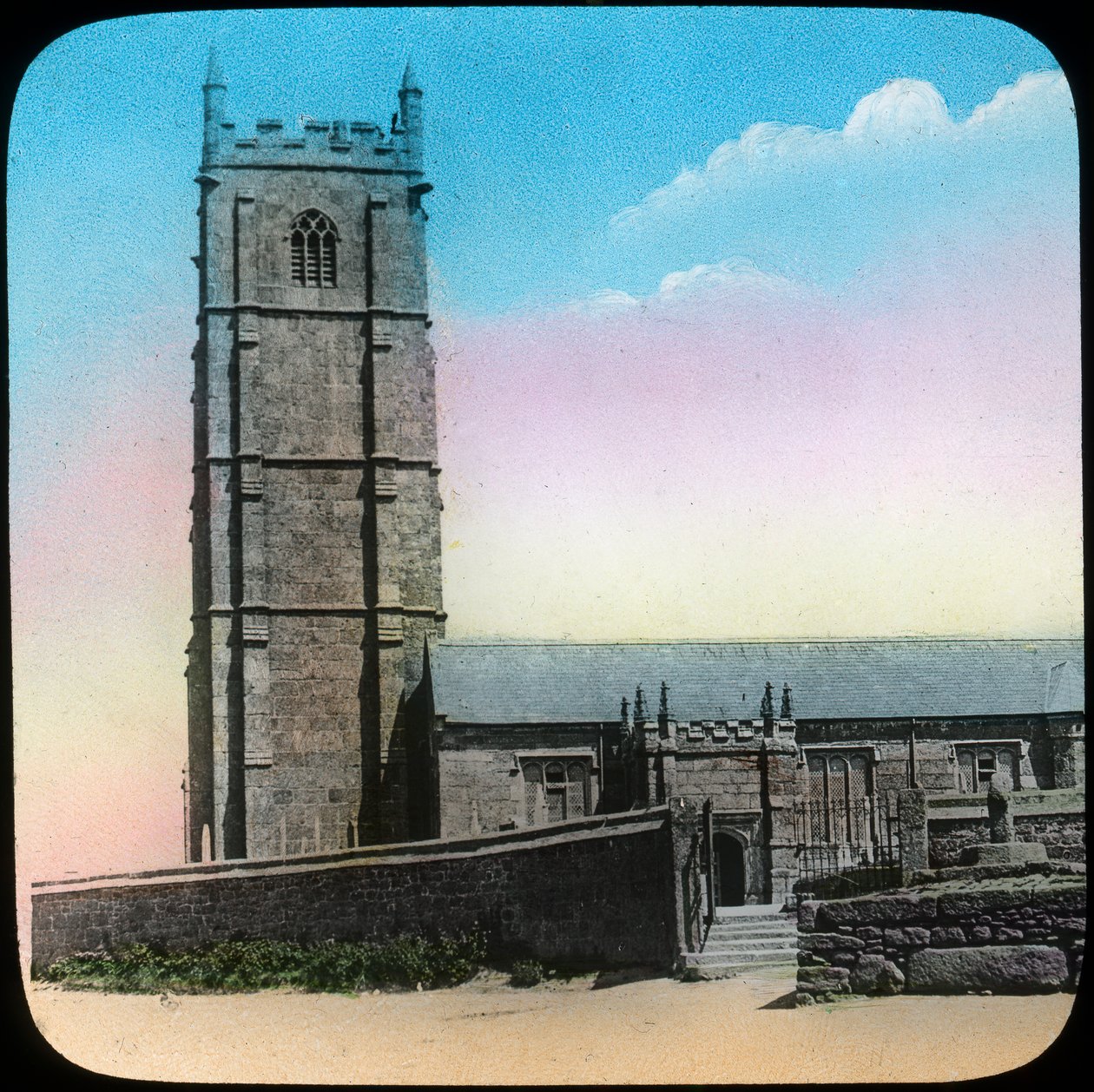 Igreja de St Buryan, Cornualha, final do século XIX ou início do século XX de Church Army Lantern Department
