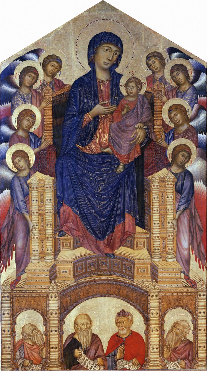Santa Trinita Maestà (Madona Entronizada; Madona e Menino Entronizado com Oito Anjos, Santa Trinita Madonna) de Cimabue