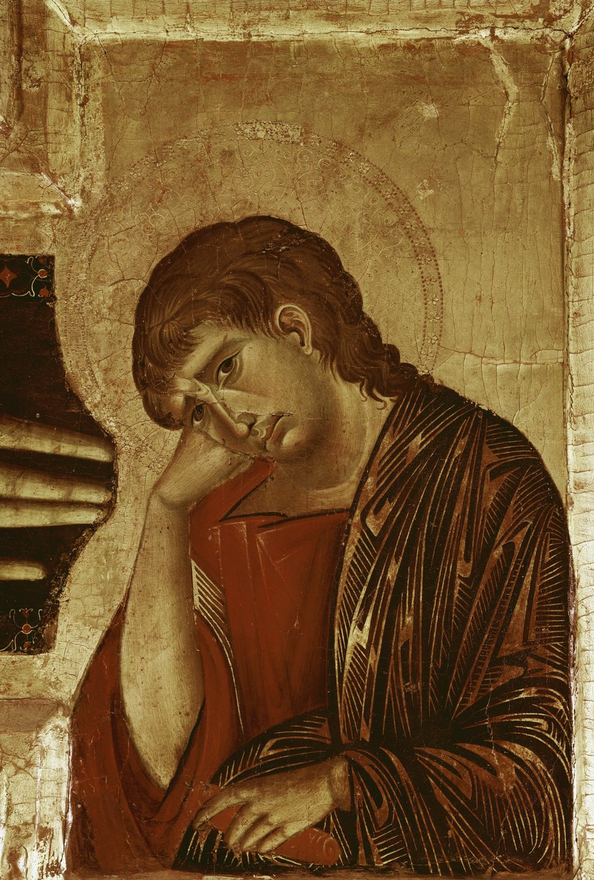 Crucifixo: Pormenor de São João (tempera sobre madeira de Cimabue