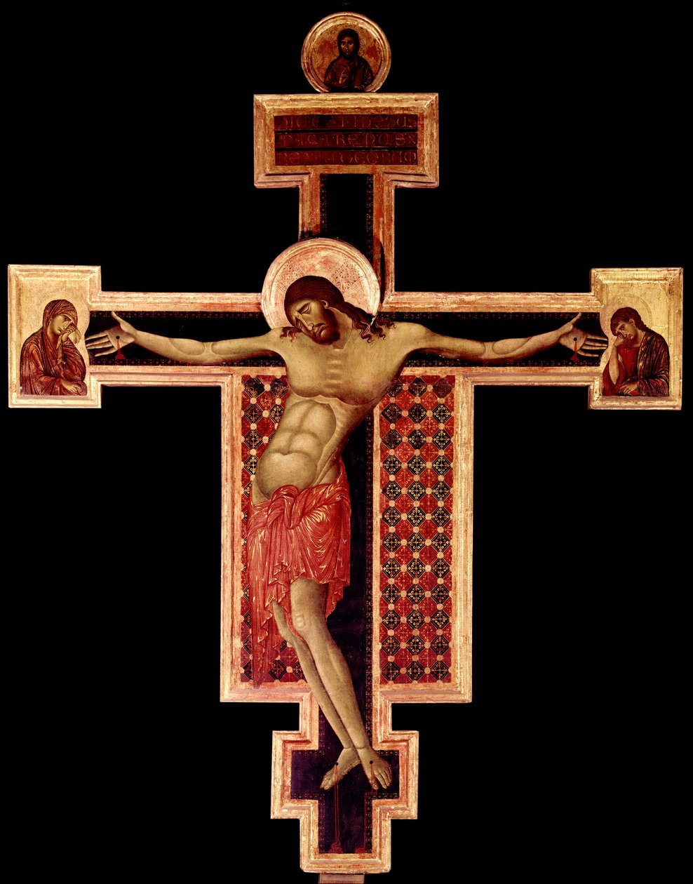 Crucifixo Detrempe sobre madeira de Cimabue (Cenni di Pepo) (1272-1302) 1268-1271 Dim. 336x267 cm Arezzo, Igreja de San Domenico de Cimabue