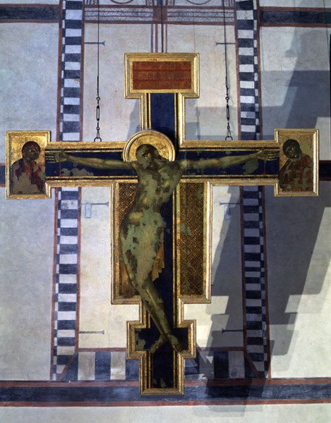 Crucifixo, c.1285 (tempera no painel) (para detalhes ver 123189) de Cimabue