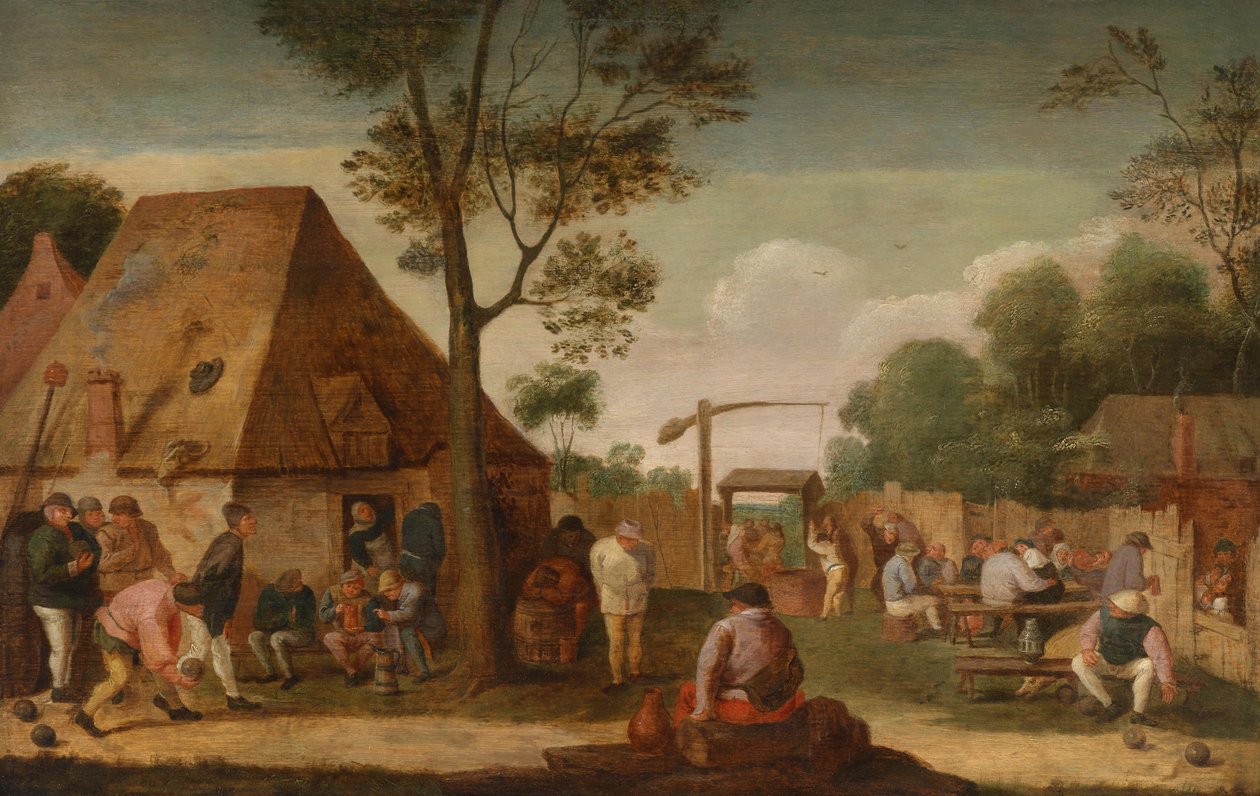 Prazeres rurais ao ar livre de Circle of Adriaen Brouwer