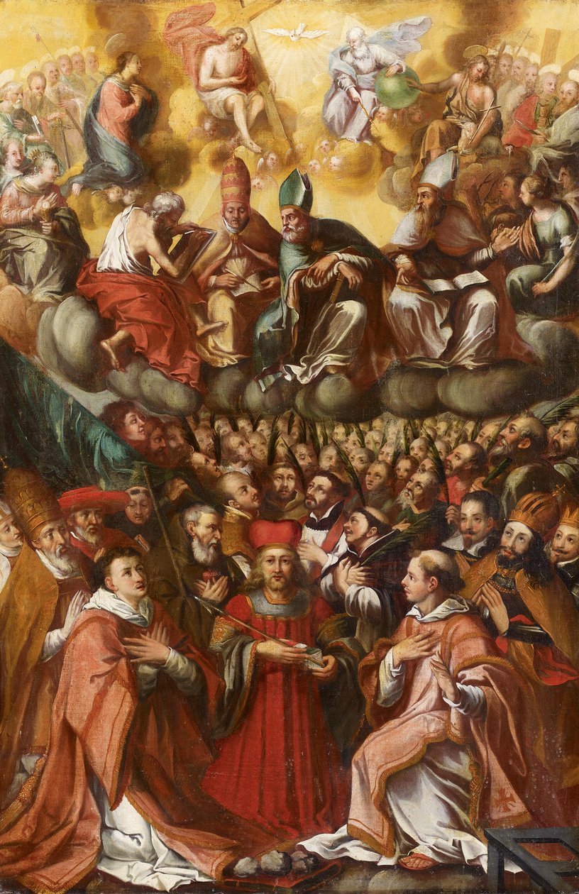 All Saints altar com a Trindade de Circle of Christoph Thomas Scheffler