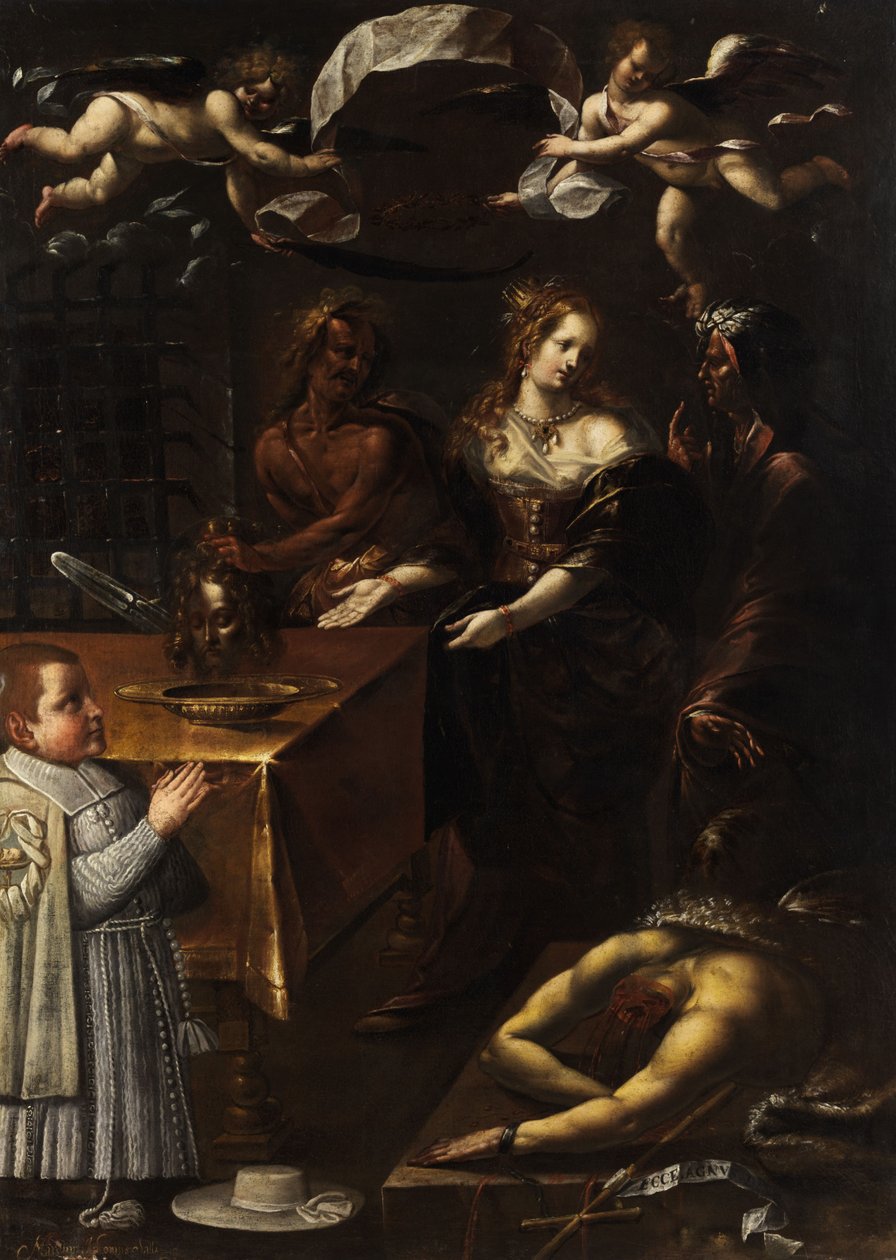 A decapitação de João Batista de Circle of Giulio Cesare Procaccini