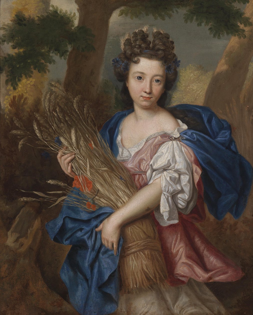 Retrato de uma mulher desconhecida retratada como Ceres de Circle of Pierre Mignard