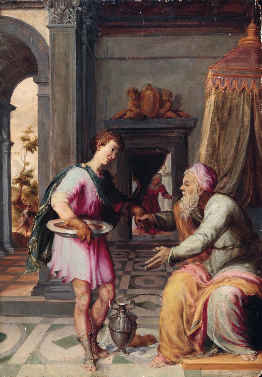 Isaque e Jacó de Circle of Prospero Fontana