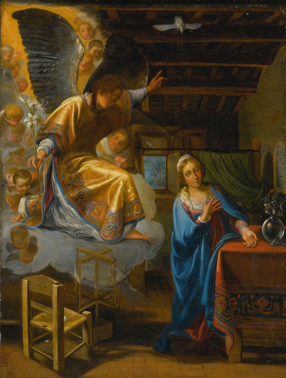 Anunciação de Circle of Adam Elsheimer