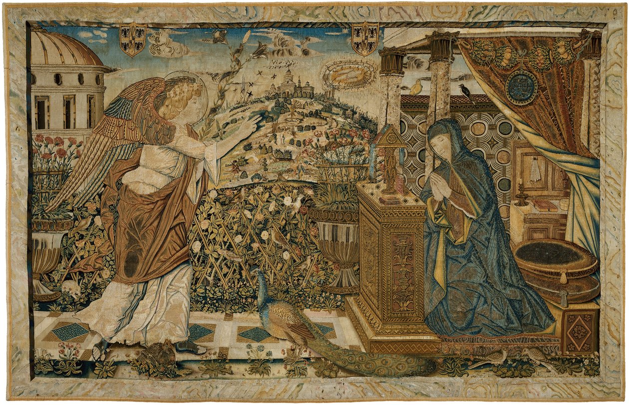 A Anunciação de Circle of Andrea Mantegna