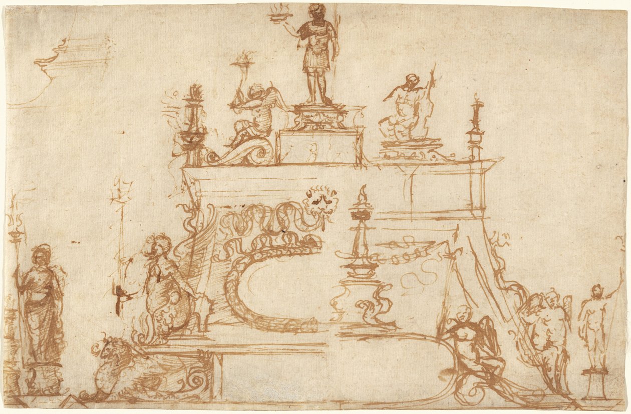 Estudos para Pequenos Bronzes com Motivos Clássicos de Circle of Andrea Riccio Paduan