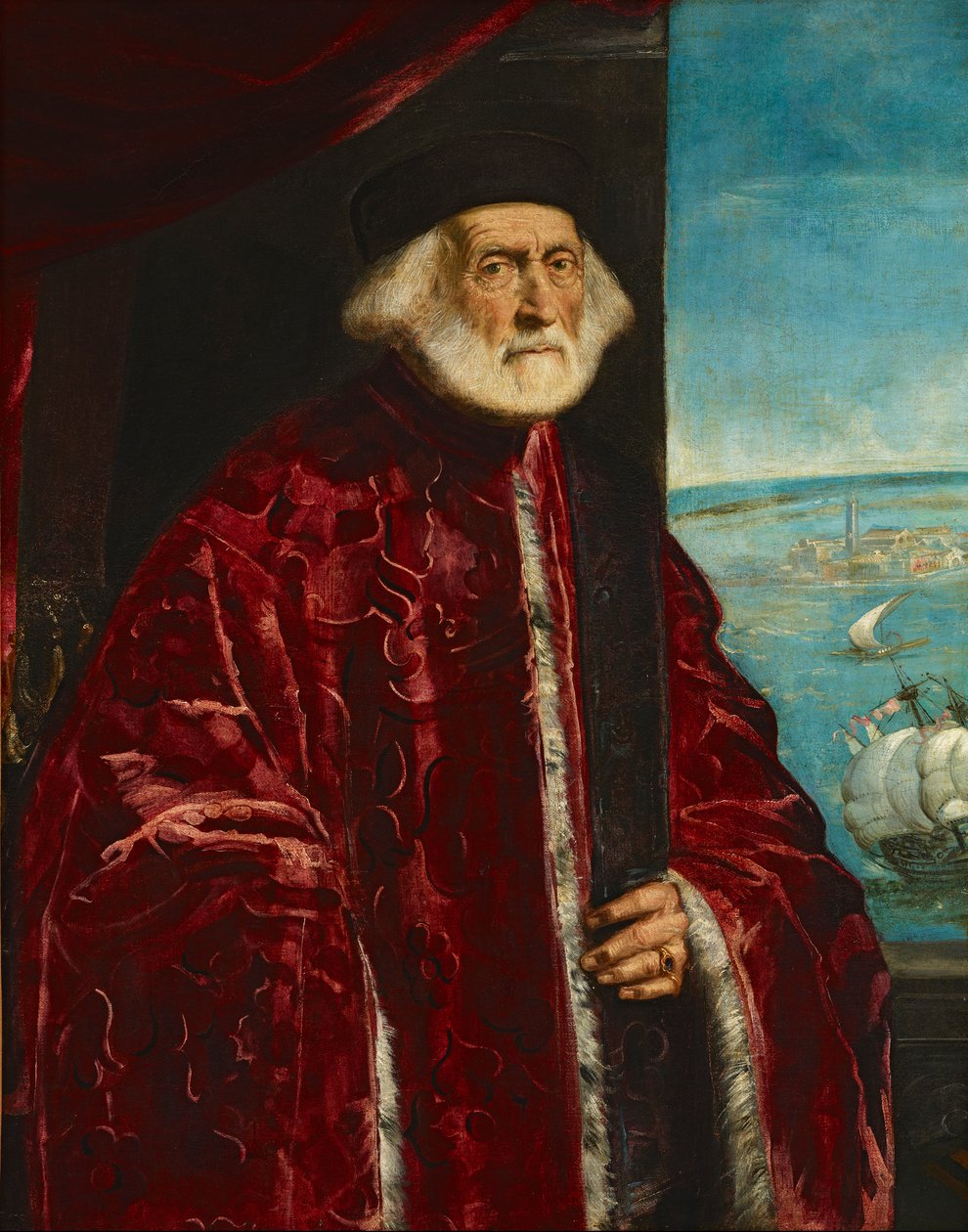 Círculo de Jacopo Tintoretto - Retrato de um procurador veneziano, 1938.1.142 de Circle of Jacopo Tintoretto