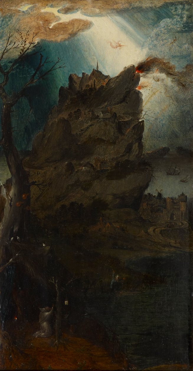 Paisagem com eremita de Circle of Jan Wellens de Cock