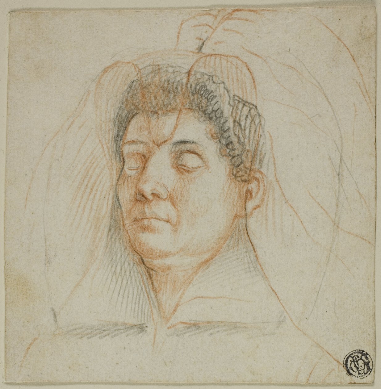 Máscara mortuária de uma mulher de Circle of Lavinia Fontana