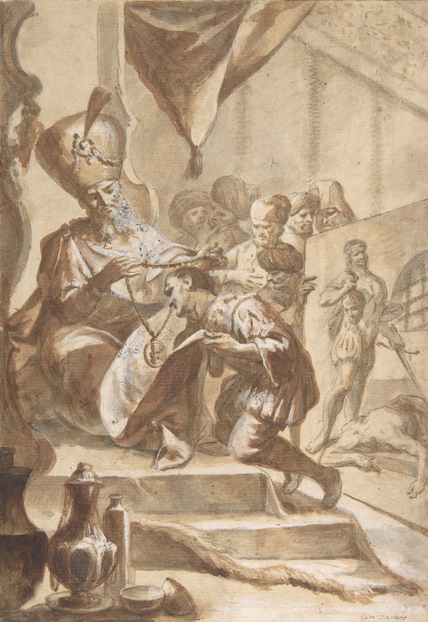 O Pintor Recompensado, 1634-1705. de Circle of Luca Giordano.