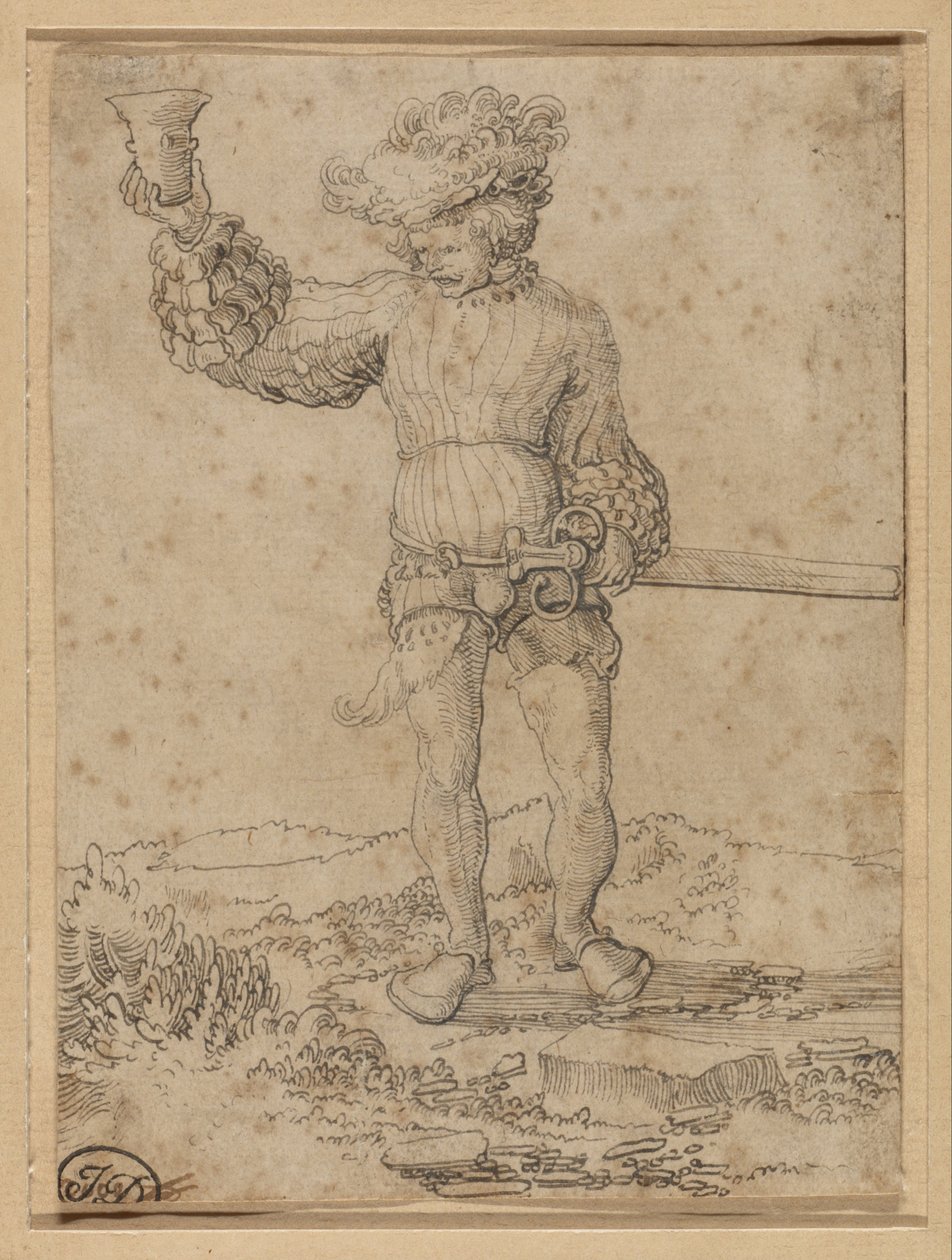 Soldado mercenário em uma paisagem de Circle of Wolf Huber