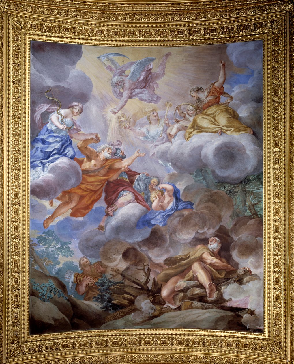 Alegoria de Saturno exaltando a magnificência da família Medici - Fresco de Ciro Ferri