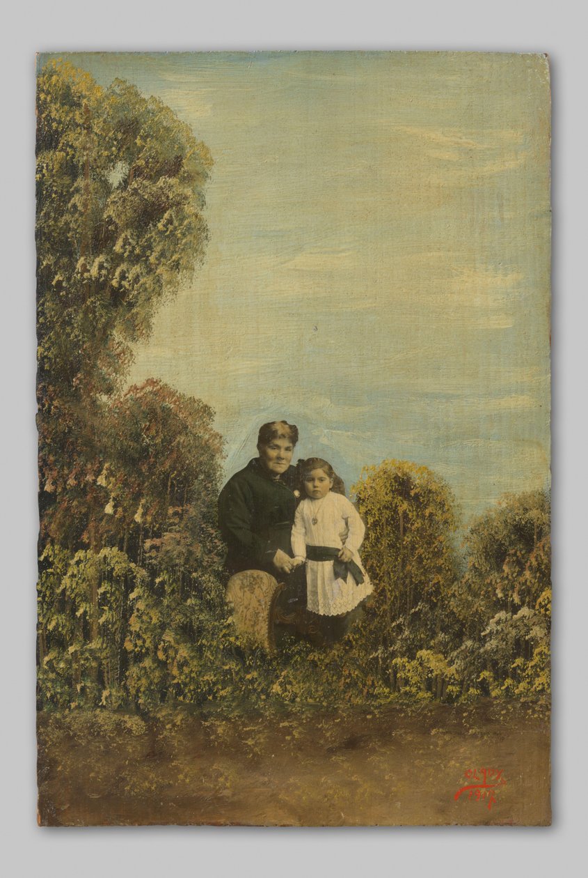 Retrato de uma mãe desconhecida com filha no mato de Clady