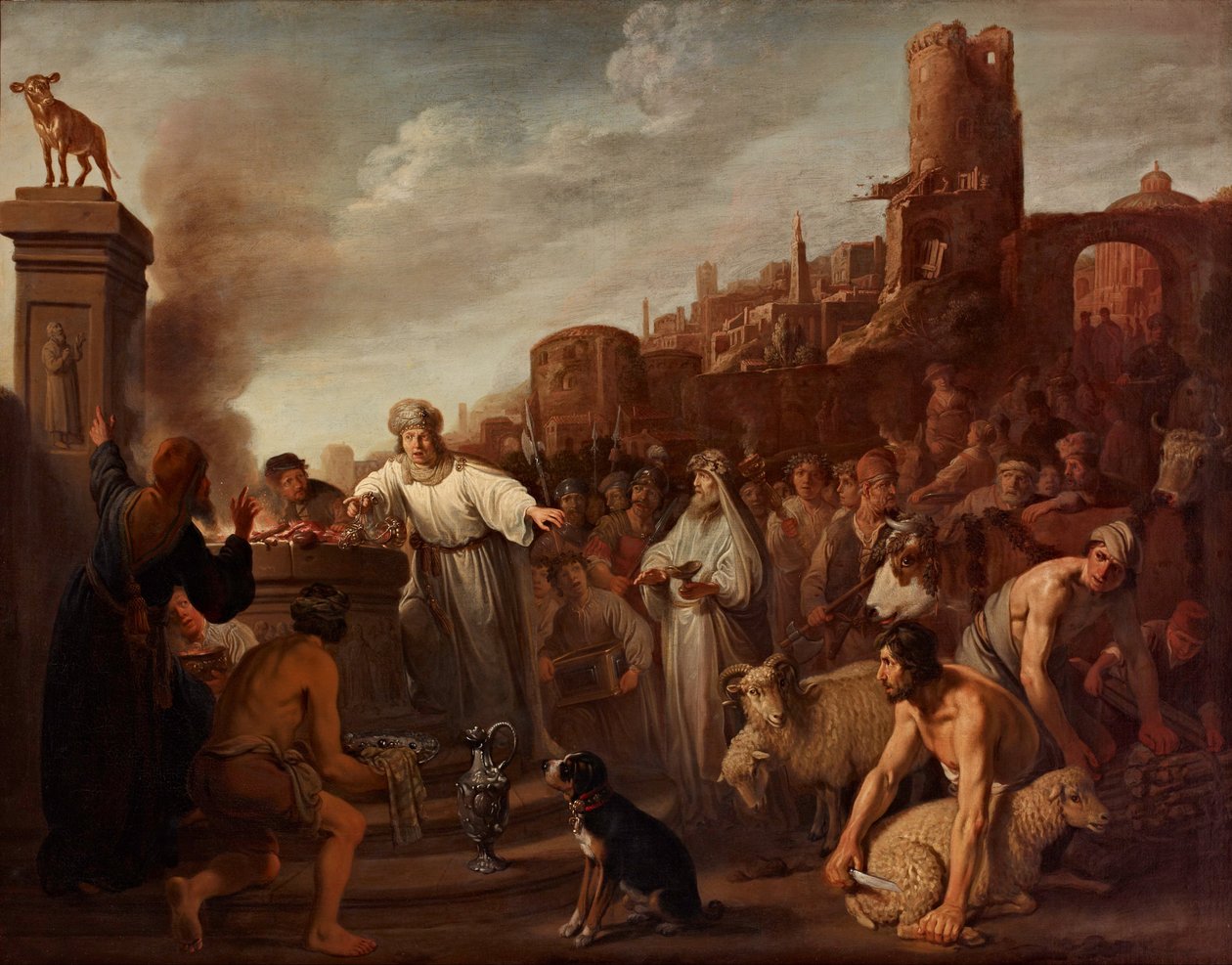 Sacrifício de Jeroboão de Claes Corneliszoon Moeyaert