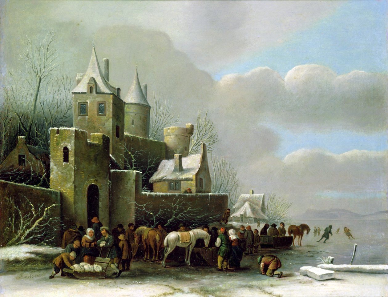 Cena de inverno de Claes Molenaer