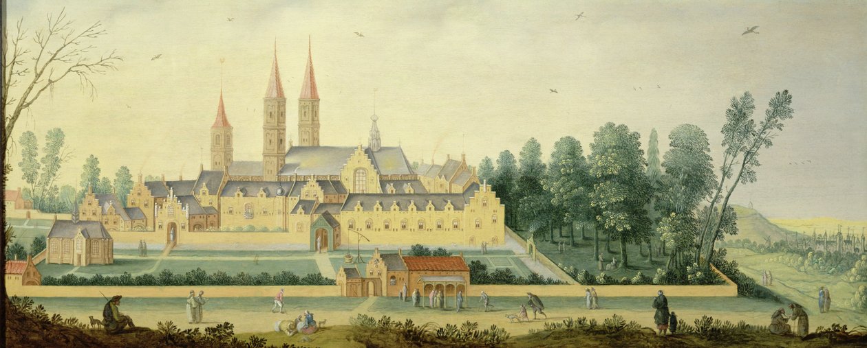 O Chateau e a Abadia de Egmond de Claes Jacobsz van der Heck