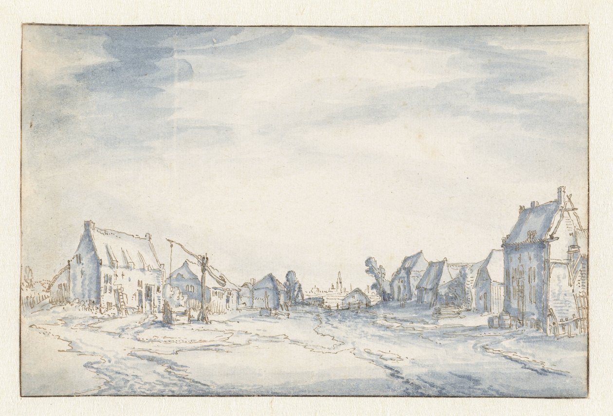 Vista da aldeia de Claes Jansz. Visscher (II) (attributed to)