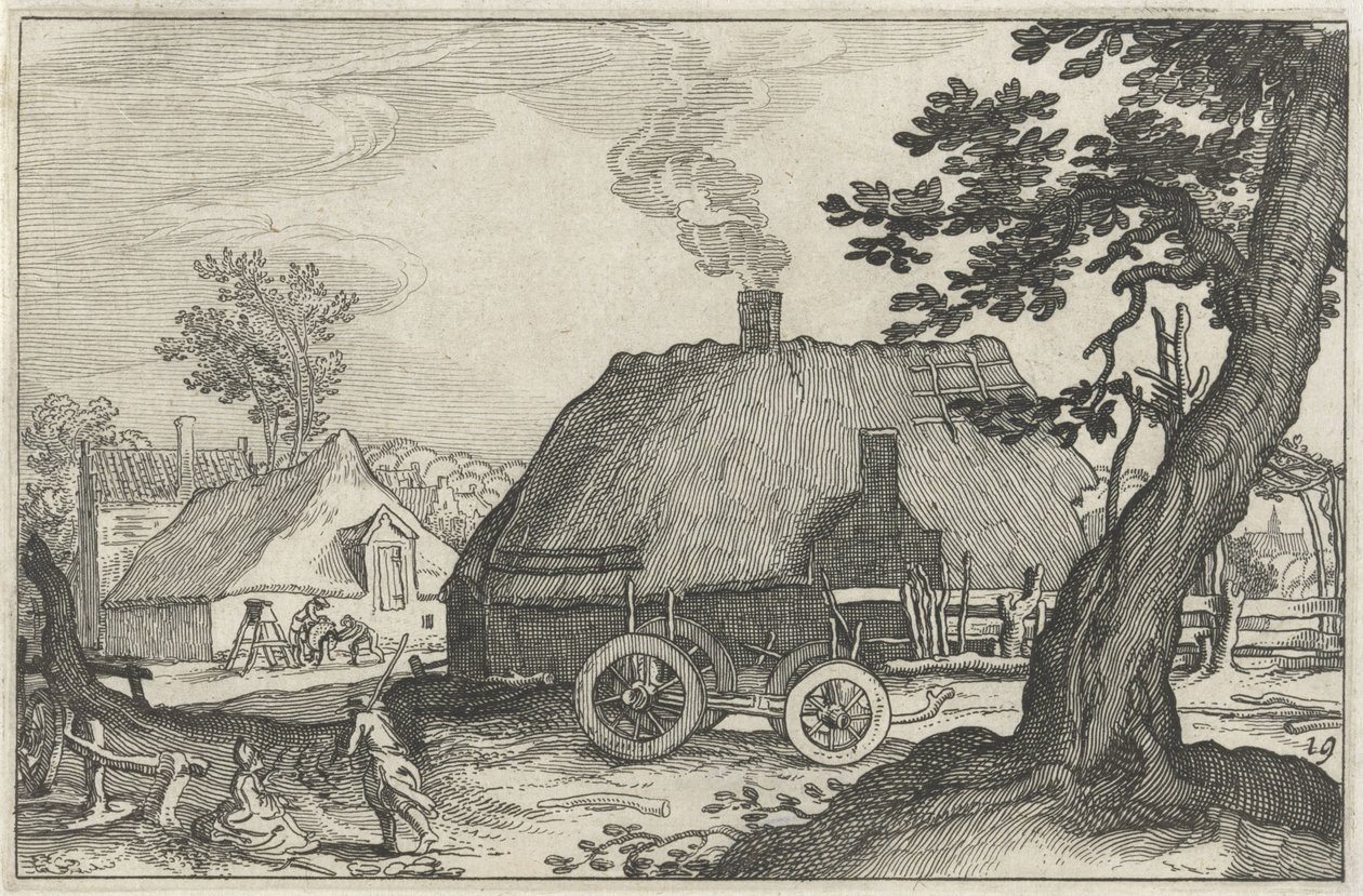 Grupo de quintas
Paisagens com explorações agrícolas (título da série) de Claes Jansz. Visscher (II)