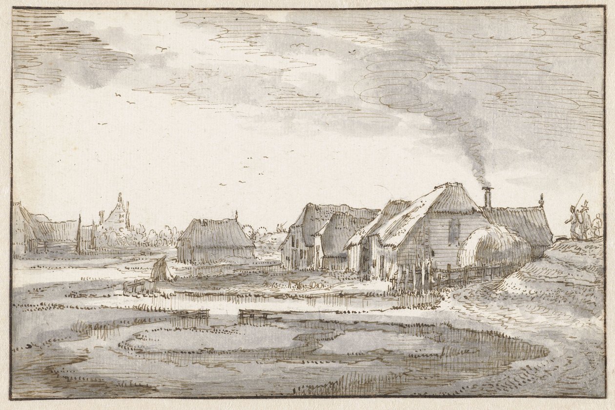 Spaarndammerdijk perto dos Braakjes de Claes Jansz. Visscher (II)